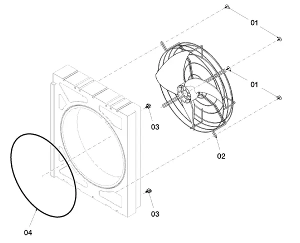 Exploded view Vaillant aroTHERM VWL 55/6 A: Fan