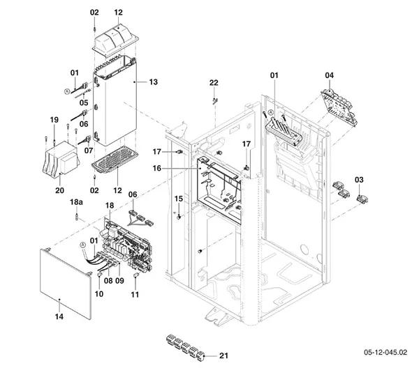Exploded view Vaillant aroTHERM VWL 75/6 A: Schakelkast