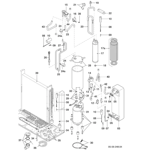 Exploded view Vaillant aroTHERM VWL 65/6 A: Refrigerant circuit