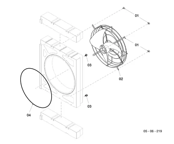 Exploded view Vaillant aroTHERM VWL 65/6 A: Fan