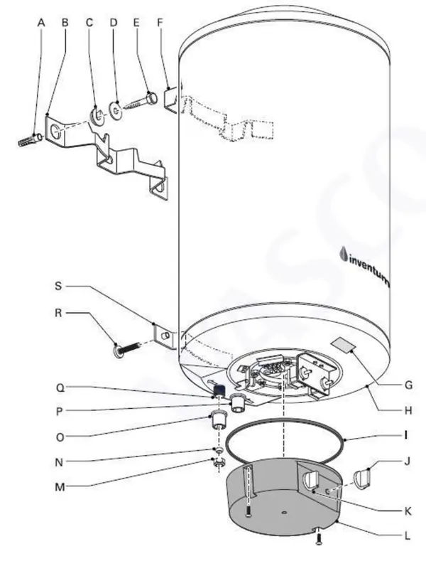 Exploded view Inventum EDR 80 Hoogvermogen: Overview