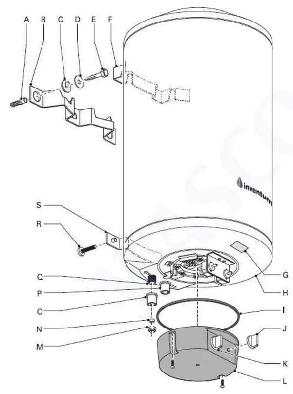 Exploded view Inventum EDR 120 Hoogvermogen: Overview