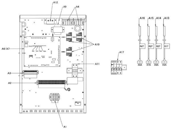 Exploded view Daikin EHBX08CB9W | wall-hung 8kW: Control box