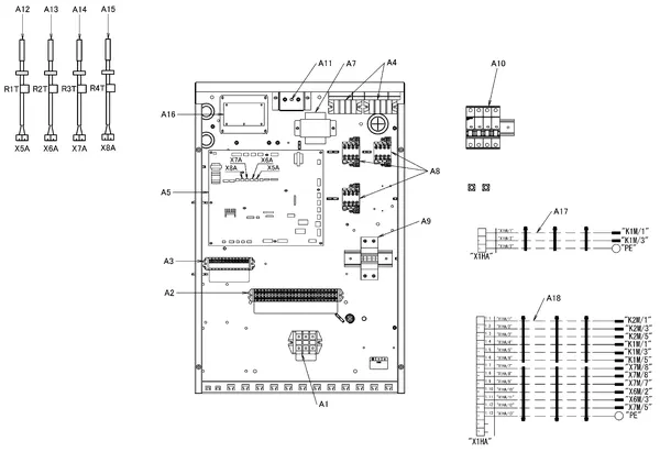 Exploded view Daikin EHVX11S18CB3V | LT indoor unit: Electrics