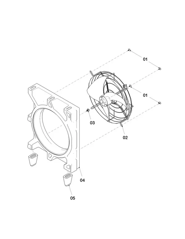 Exploded view Vaillant aroTHERM Split plus VWL 75/8.2 AS 230V: Fan