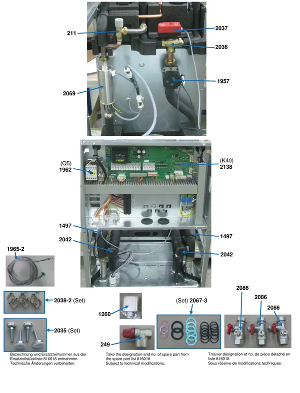 Exploded view Alpha Innotec SWCV 162K3: Connection parts