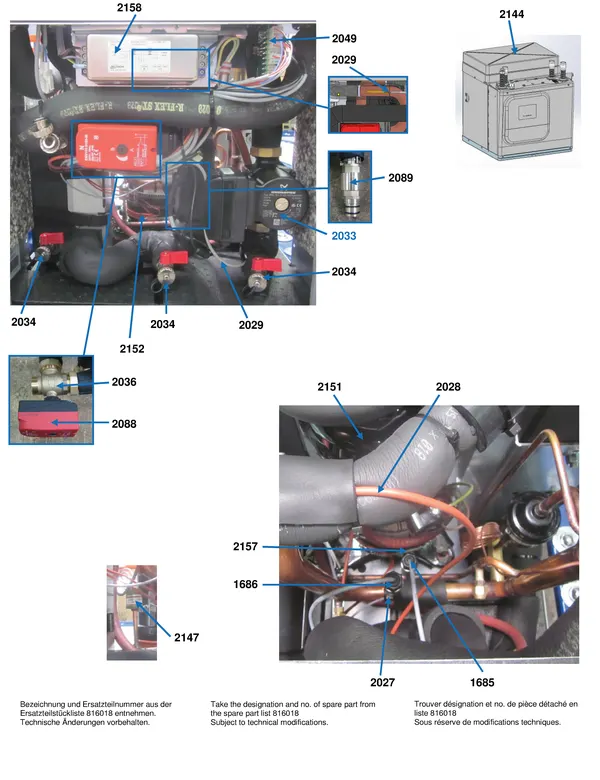 Exploded view Alpha Innotec SWCV 162K3: Connection parts