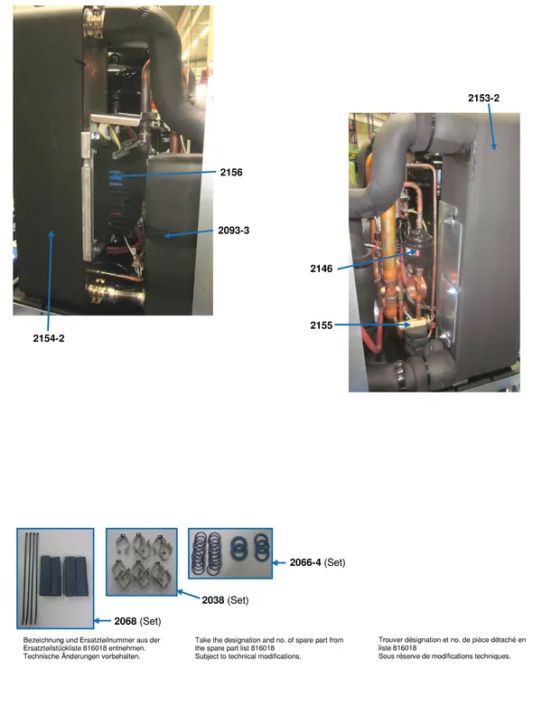 Exploded view Alpha Innotec SWCV 162K3: Heat exchanger