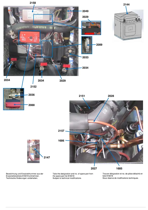 Exploded view Alpha Innotec WZSV 162K3M: Hydraulic module