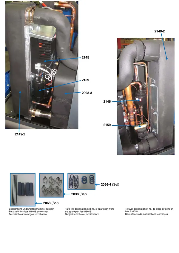 Exploded view Alpha Innotec WZSV 62K3M: Heat exchanger