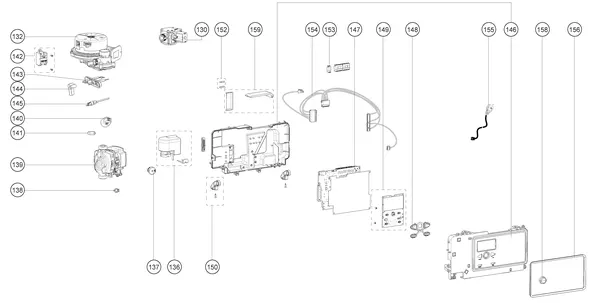 Exploded view Atag i36ECZ iCon2: Electrical components