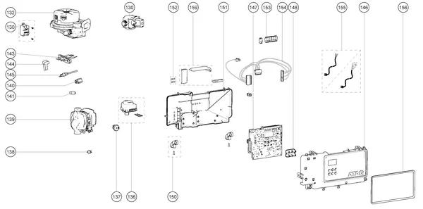 Exploded view Atag P35EC iCon2: Elektrische componenten