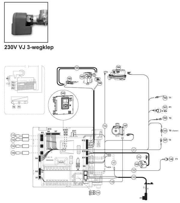 Exploded view Atag A203EC | from 10-2016 OSS2: 230v vj 3 wegklep