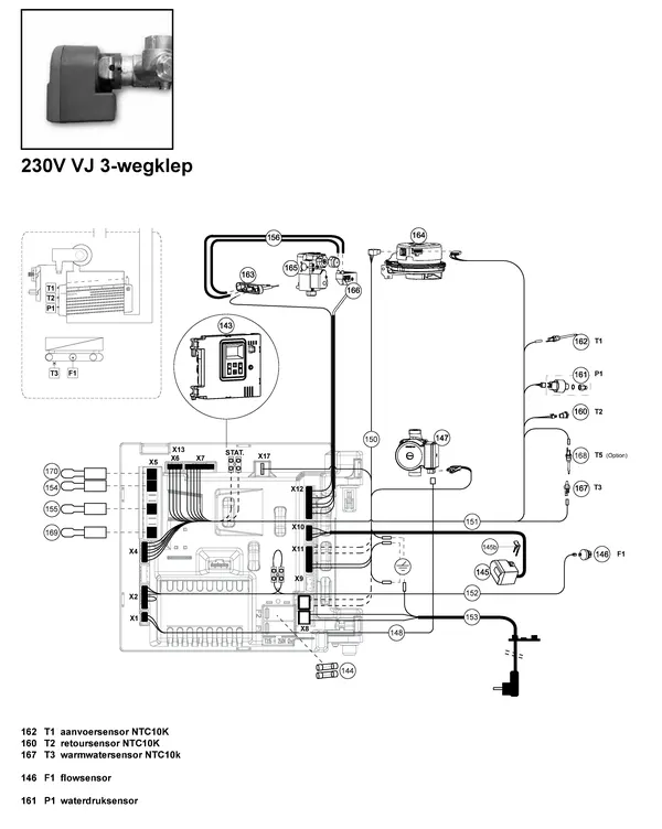 Exploded view Atag A244CL | vanaf 11-2009 OSS1: 230v vj 3 wegklep