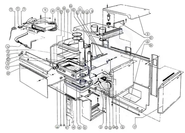 Exploded view Atag Blauwe Engel CMA 650: Fan