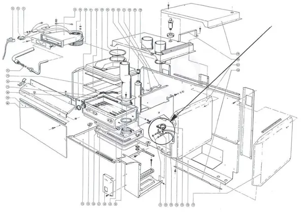 Exploded view Atag Blauwe Engel CMA 652: Water side