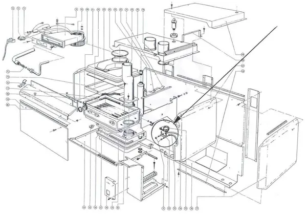 Exploded view Atag Blauwe Engel CMA 952: Water side