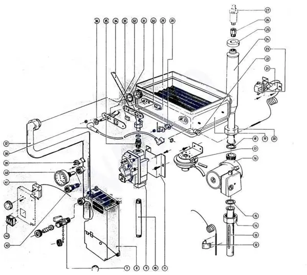 Exploded view Atag Blauwe Engel CZA 350: Heat exchanger