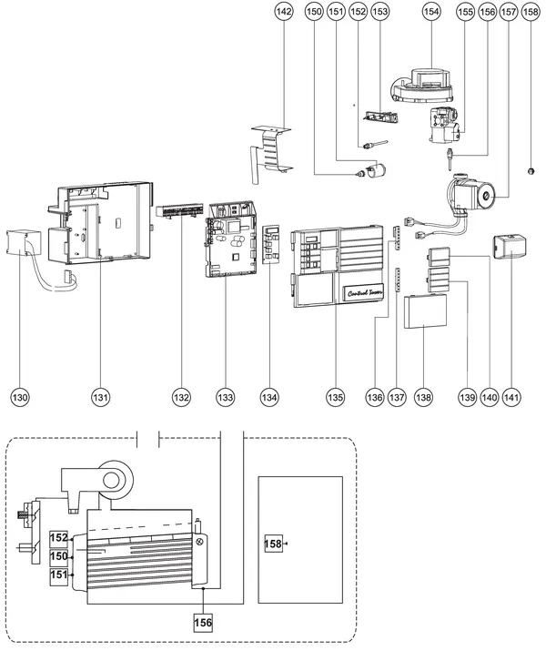Exploded view Atag Blauwe Engel SHR 51: Elektra