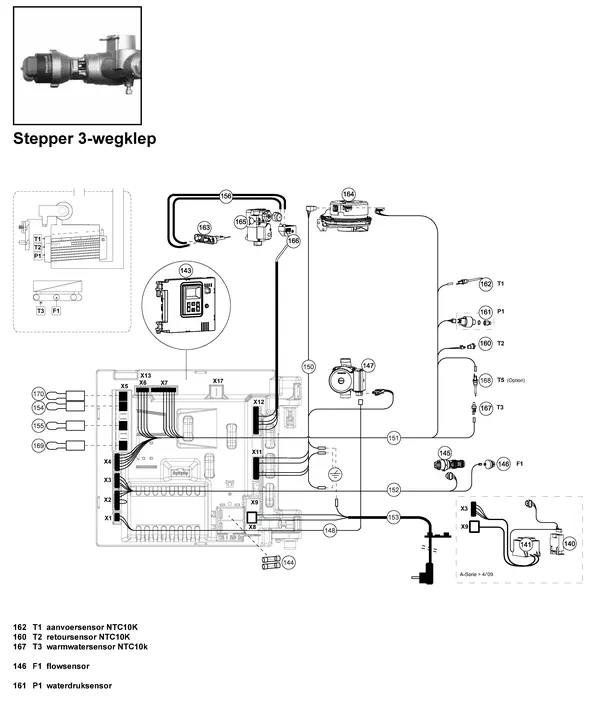 Exploded view Atag E325EC ALEC | from 2013 OSS2: Stepper 3 wegklep