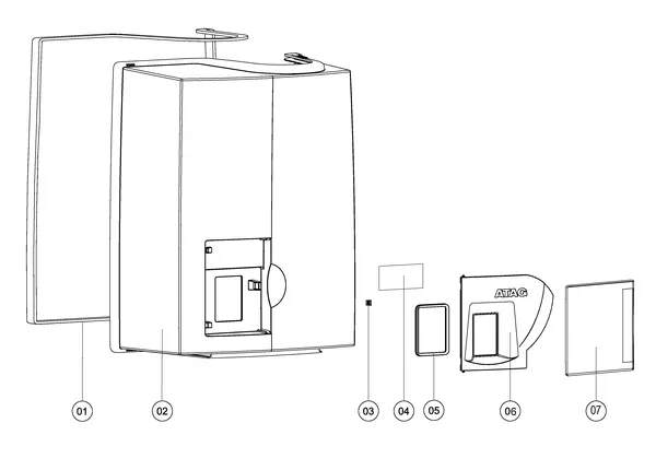 Exploded view Atag E325EC | vanaf 2012 OSS2: Mantel