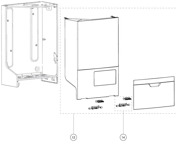 Exploded view Atag i32S iCon2: Mantel