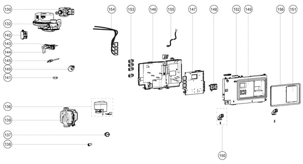 Exploded view Atag i36EC iCon2: Electrics