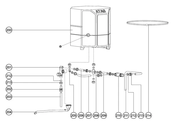 Exploded view Atag Q51C | vanaf 2005 OSS3: Waterzijdig