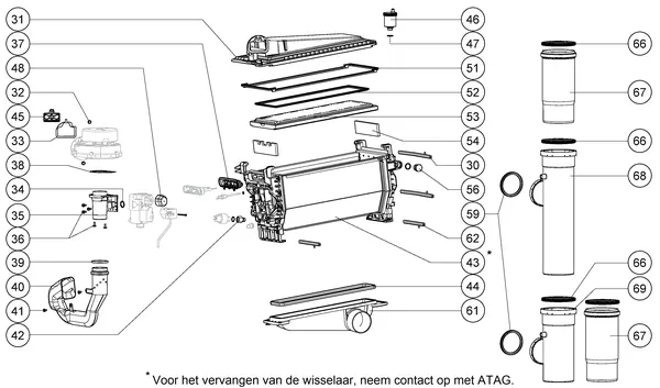 Exploded view Atag XL140 | from 2012 OSS4: Heat exchanger