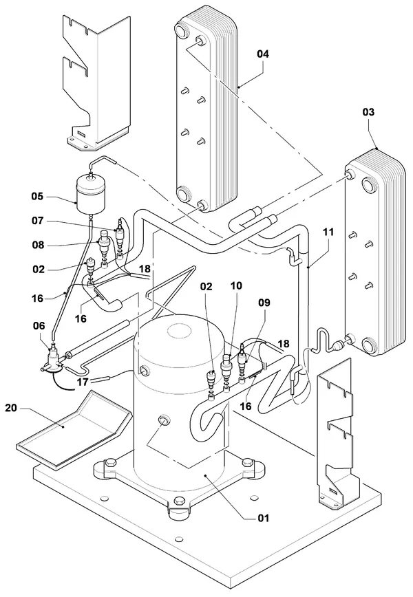 Exploded view AWB MagnaGeo 10 BPT HPS 103-2: Delen koudecircuit