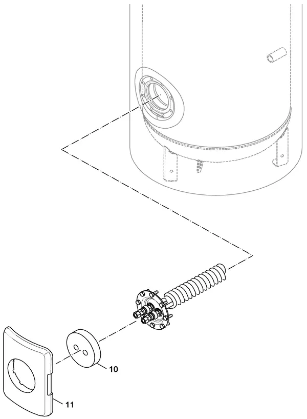 Exploded view Buderus (Bosch) SF400/5: Heat exchanger