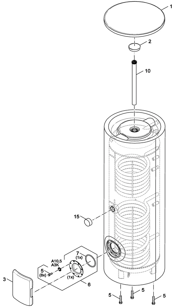 Exploded view Buderus (Bosch) SM290 5EW: Overview