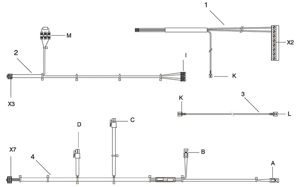Exploded view Intergas Kombi Kompakt HR 28/24: Bedradingen vanaf januari 2006