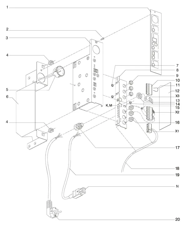 Exploded view Intergas Prestige CW5: Branderautomaat