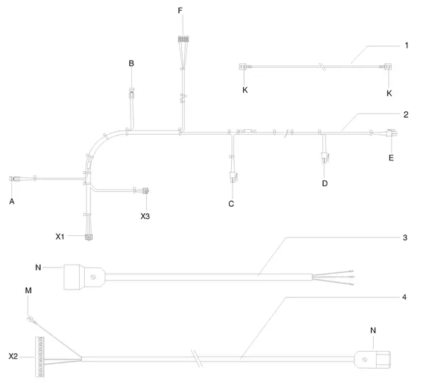 Exploded view Intergas Prestige CW6: Bedrading