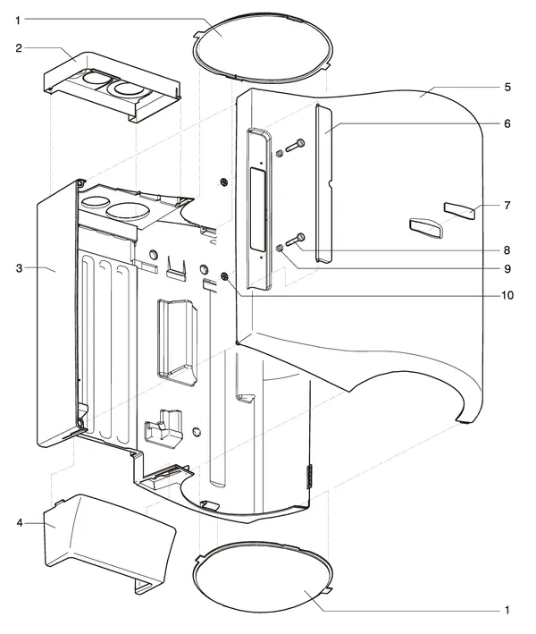 Exploded view Intergas Prestige CW6: Buitenmantel