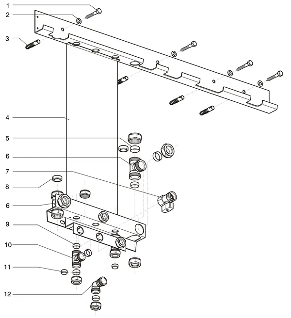 Exploded view Intergas Prestige CW6: Montagebeugel