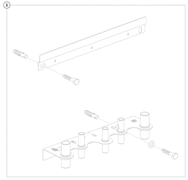 Exploded view Intergas Xtreme 36 First Edition: Montagebeugel set