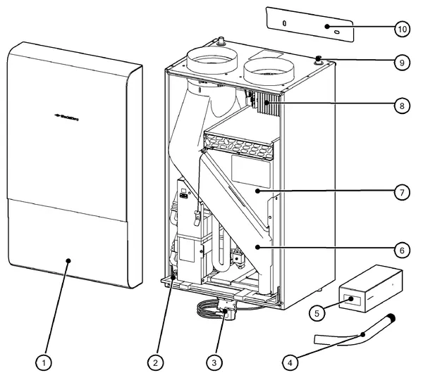 Exploded view Itho Daalderop HP-M25i: Overview