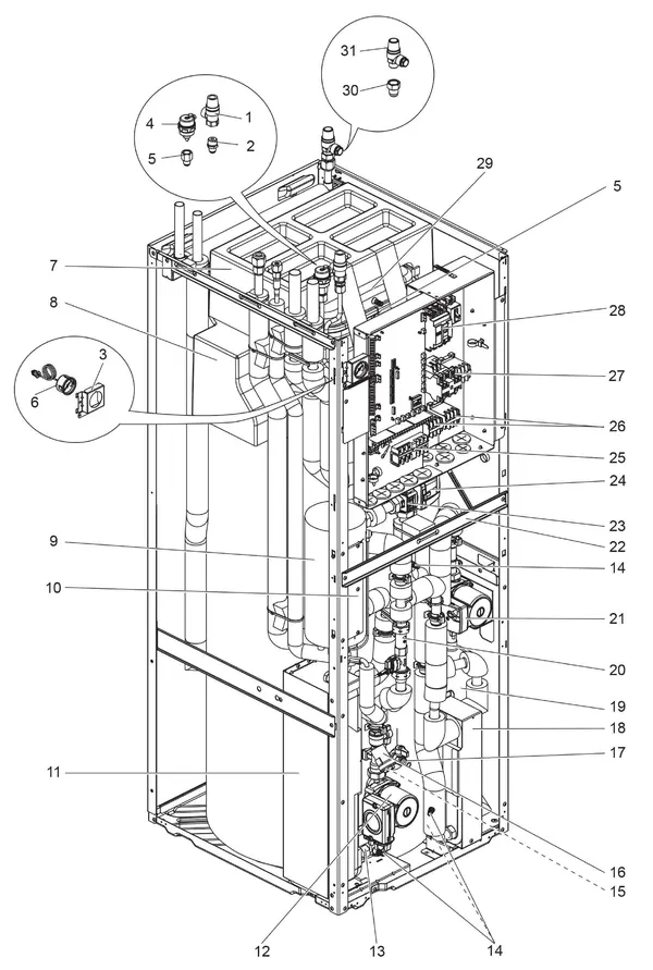 Exploded view Mitsubishi Electric EHST20D-VM2C: Overview