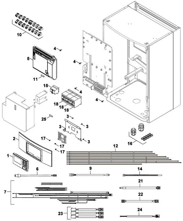 Exploded view Nefit (Bosch) IDU Split 2-6 E: Sturing