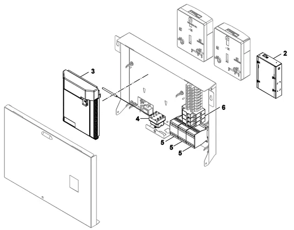 Exploded view Nefit (Bosch) Monoblock IDU 13-17 T: Sturing