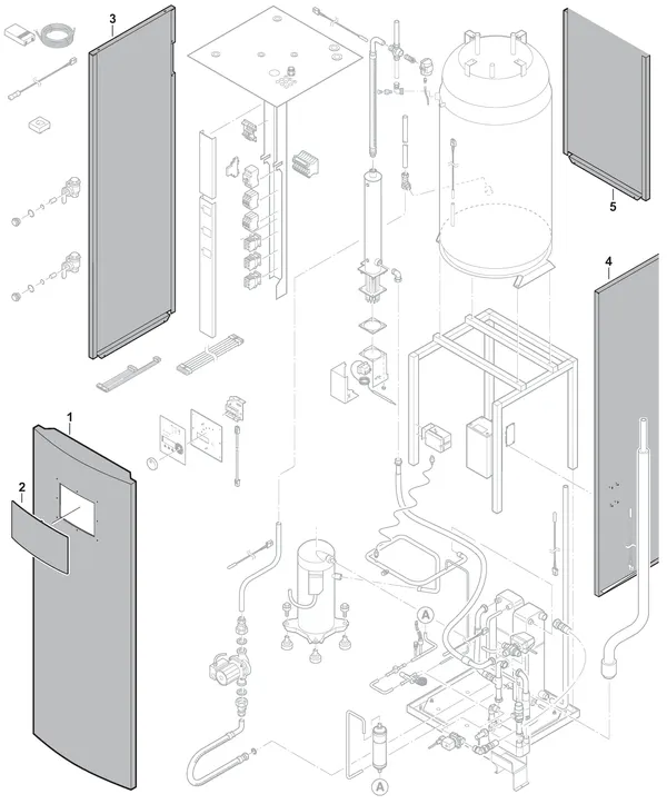 Exploded view Nefit (Bosch) Auris E C4 OS: Mantel