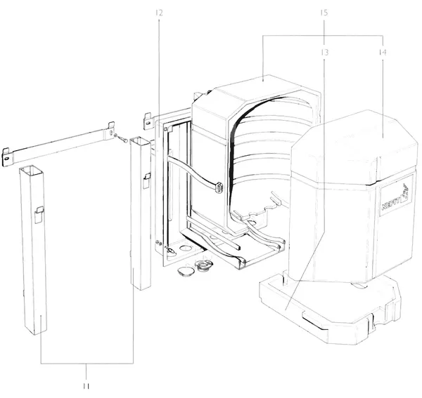 Exploded view Nefit (Bosch) Ecomfit H: Frame and insulation