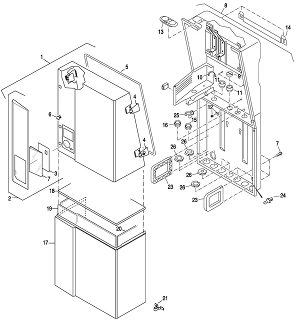 Exploded view Nefit (Bosch) EcomLine Classic HRC 30H: Mantel