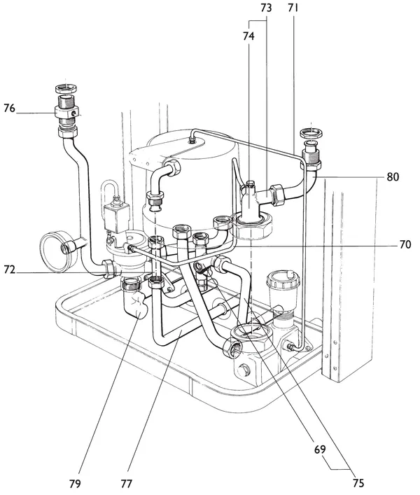 Exploded view Nefit (Bosch) EcomLine VR VRC24V: Pipes