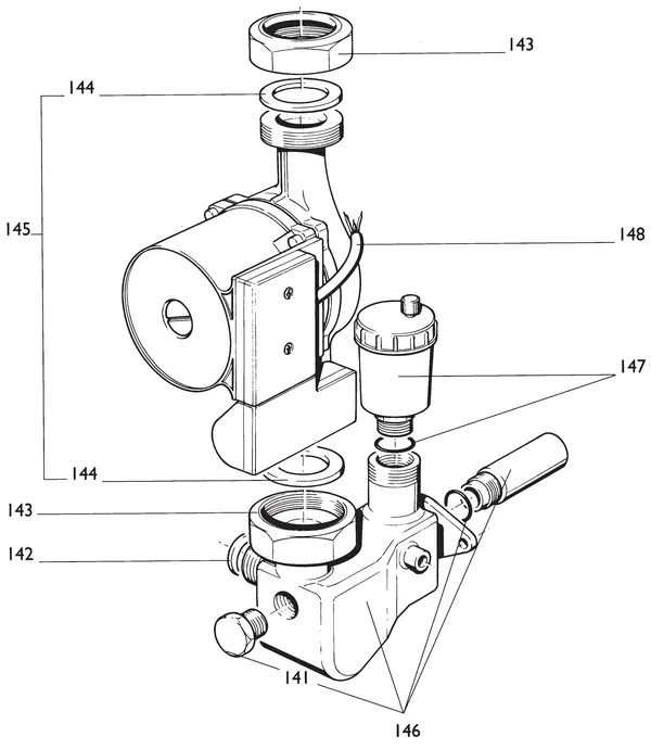 Exploded view Nefit (Bosch) EcomLine VR VRC24VS: Pump
