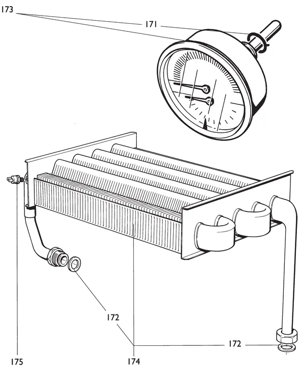 Exploded view Nefit (Bosch) EcomLine VR VRC24VS: Heat exchanger