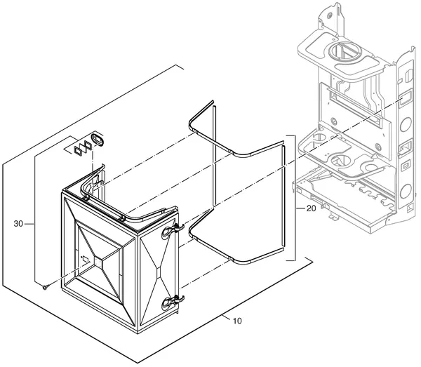 Exploded view Nefit (Bosch) Economy VR24: Deksel