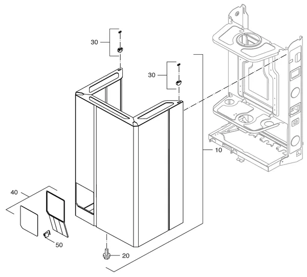 Exploded view Nefit (Bosch) Economy VR24: Mantel